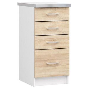 RAUMHIRSCH FURNITURE SPODNÍ SKŘÍŇ Bílá, dub Sonoma 82/40/44, 5 obraz