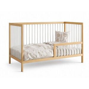 Kids Collective BABYPOSTÝLKA s poloviční boční zábranou 70x140 cm v přírodně bílé barvě obraz