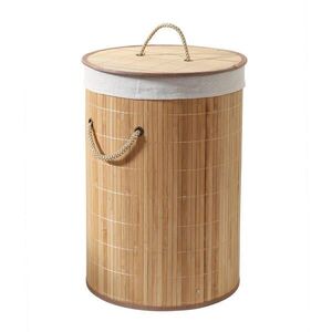 Calicosy KULATÝ bambusový koš na prádlo, 60 l, výška 50 cm - YSA obraz