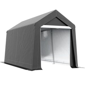 Modfu SKLADOVACÍ stan z oceli 210x360x235 cm tmavě šedý s UV ochranou, zipovým vstupem a větracím oknem obraz
