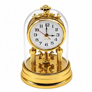 Relaxdays HODINY Zlaté stolní retro quartz plast 17x11 cm obraz