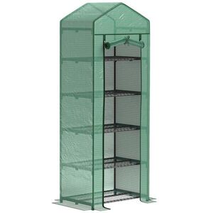 Modfu FÓLIOVNÍK z plastu 69x49x193 cm zelený s rolovacími dveřmi a 5 policemi pro balkon i zahradu obraz