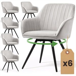 RAUMHIRSCH FURNITURE OTÁČIVÁ ŽIDLE, SADA 4 KS, šedá, černá 55/83/58 obraz