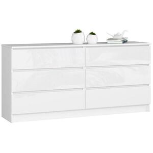 RAUMHIRSCH FURNITURE KOMODA bílá, bílá lesklá 77/160/40 obraz