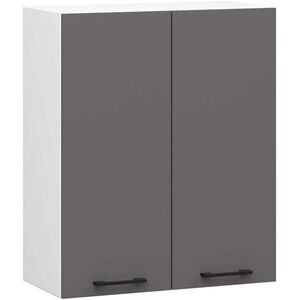 RAUMHIRSCH FURNITURE ZÁVĚSNÁ SKŘÍŇ Bílá, grafitově šedá 72/60/30 obraz