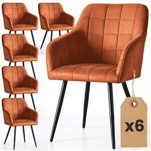 RAUMHIRSCH FURNITURE ČALOUNĚNÁ ŽIDLE, sada 6 ks, kovové nohy, bronzová, černá 54/82/58 obraz