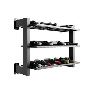 Metalo Pro KOVOVÝ STOJAN NA VÍNO Canary na 27 lahví černá 60/80/30 cm obraz