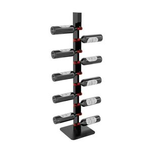 Metalo Pro KOVOVÝ STOJAN NA VÍNO Douro na 10 lahví černá 110/26/26 cm obraz