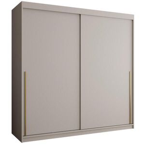 Home Collective ŠATNÍ SKŘÍŇ S POSUVNÝMI DVEŘMI 200 cm šířka, kašmírová se zlatým úchytem obraz