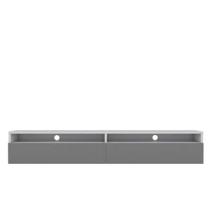 Selsey TV stolek Rednaw bílý matný/šedý vysoký lesk s LED 180/30/31 cm obraz
