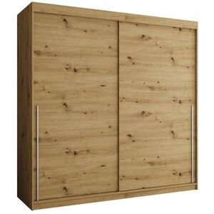 Home Collective ŠATNÍ SKŘÍŇ S POSUVNÝMI DVEŘMI 200 cm šířka, Artisan se stříbrným úchytem obraz