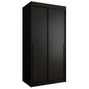 Home Collective ŠATNÍ SKŘÍŇ S POSUVNÝMI DVEŘMI 100 cm šířka, černá s černým úchytem obraz