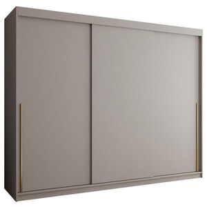 Home Collective ŠATNÍ SKŘÍŇ S POSUVNÝMI DVEŘMI 250 cm šířka, kašmírová se zlatým úchytem obraz