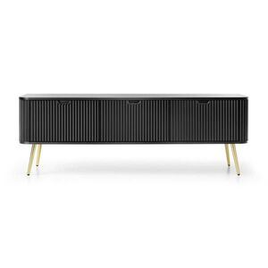 Selsey TV stolek Zova černý se zlatými nohami 168/56/39 cm obraz