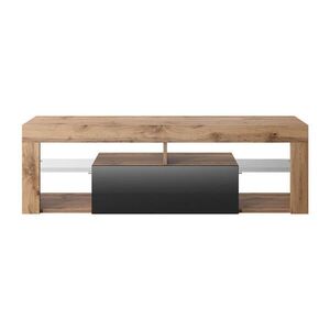 Selsey TV stolek Bianko dub / černý 140/50/35 cm obraz