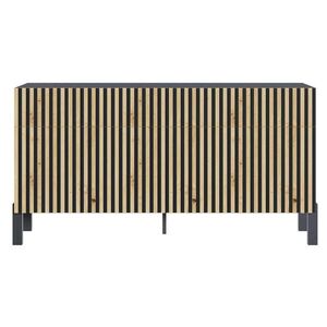 Selsey KOMODA Telire 3dveřová černá / Artisan dekor dubu, 154 cm obraz