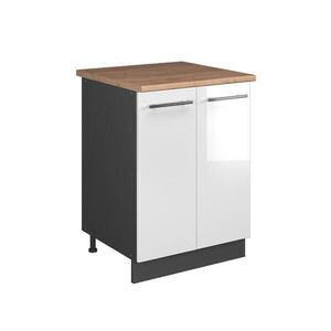 Vicco SKŘÍŇKA POD DŘEZ Fame-Line, Bílá vysoký lesk/Antracit, 60 cm obraz