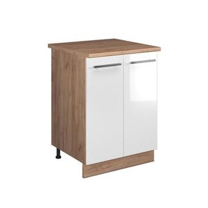 Vicco SKŘÍŇKA POD DŘEZ Fame-Line, Bílá vysoký lesk/Zlatý mocný dub, 60 cm obraz