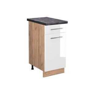 Vicco SPODNÍ SKŘÍŇKA KUCHYŇSKÉ LINKY Fame-Line Bílá vysoký lesk 40 cm , PD Antracit obraz