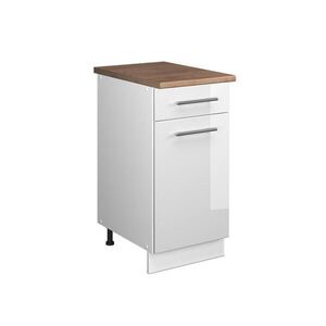Vicco SPODNÍ SKŘÍŇKA PRO DŘEZ/VARNOU DESKU Fame-Line, Bílá vysoký lesk/Bílá, 40 cm, PD Dub obraz