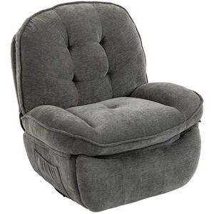HOMCOM RELAXAČNÍ křeslo z chenillu (100% polyester) světle šedé obraz