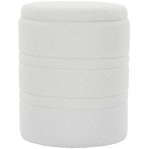 HOMCOM ÚLOŽNÁ stolička ze šerpy (70% polyester, bílá) obraz