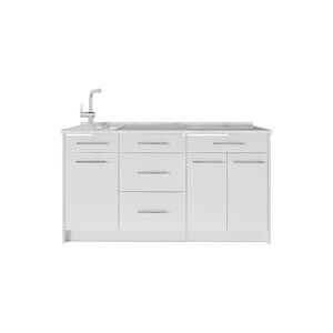 Vicco KUCHYŇSKÝ BLOK Fame-Line, Bílá vysoký lesk/Bílá, 150 cm, PD Mramor obraz