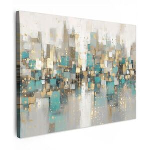 MuchoWow OBRAZ NA PLÁTNĚ Abstraktní - Bloky - Zlato - Obloha 80x60 cm obraz