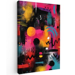 MuchoWow OBRAZ NA PLÁTNĚ Barevné plochy - Tvary - Barevné - Abstraktní 40x60 cm obraz