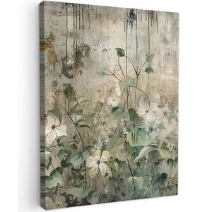 MuchoWow OBRAZ NA PLÁTNĚ Květiny - listy - abstraktní - moderní 60x80 cm obraz
