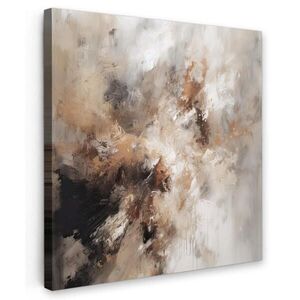 MuchoWow OBRAZ NA PLÁTNĚ Barva - abstraktní - béžová - umění 20x20 cm obraz