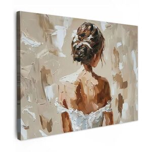 MuchoWow OBRAZ NA PLÁTNĚ Žena - malba - abstraktní - béžová - moderní 40x30 cm obraz