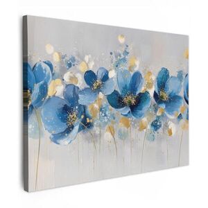 MuchoWow OBRAZ NA PLÁTNĚ Květiny - modrá - abstraktní 40x30 cm obraz