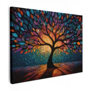 MuchoWow OBRAZ NA PLÁTNĚ Mozaika - barevné - strom - větve 40x30 cm obraz