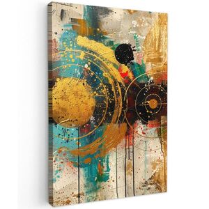 MuchoWow OBRAZ NA PLÁTNĚ Abstraktní - Umění - Zlato - Moderní 60x90 cm obraz
