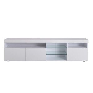 FLIEKS KOMODA POD TELEVIZI 180 cm Bílá LED Světlý Panel obraz