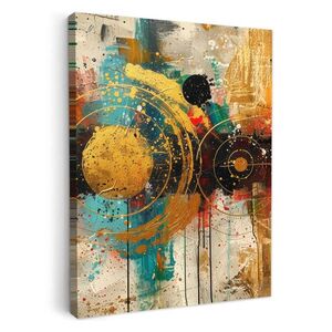 MuchoWow OBRAZ NA PLÁTNĚ Abstraktní - Umění - Zlato - Moderní 50x70 cm obraz
