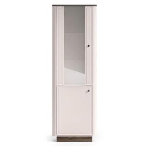 Selsey VITRÍNA Vilavio 2dveřová kašmírově šedá / dekor dubu 65 cm obraz