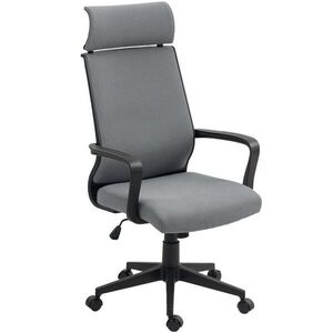 SHOPENTRA ERGONOMICKÉ otočné židle s opěrkou hlavy a houpací funkcí, tmavě šedé obraz