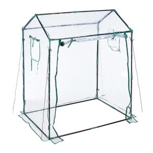 Relaxdays SKLENÍK Transparentní tmavě zelený fóliový PVC 152x132x92 cm obraz