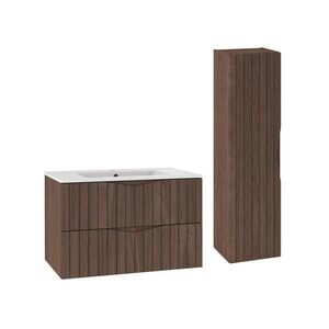 Petits-meubles KOUPELNOVÝ NÁBYTEK 80cm Siena 2er-Set Dřevo a černá obraz