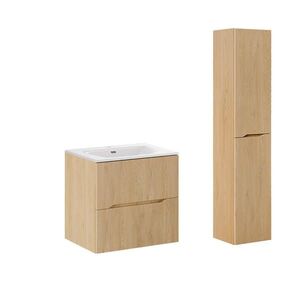 Petits-meubles KOUPELNOVÝ NÁBYTEK 60.2cm Isaline 2er-Set Světlý dub obraz
