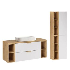 Petits-meubles KOUPELNOVÝ NÁBYTEK 120.6cm Oria 2er-Set Bílá obraz