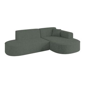 ALTDECOR ROHOVÁ SEDACÍ SOUPRAVA s otomanem vpravo MARI-L1 – 243 × 171 × 79 cm, zelená látka obraz