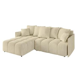 ALTDECOR ROHOVÁ SEDACÍ SOUPRAVA s otomanem vlevo LONLI-L 251x189x68 šedohnědý velur obraz