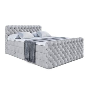 ALTDECOR BOXSPRINGOVÁ postel BOXI8-Z KING – 200 x 200 – H3/H4 – světle šedá obraz