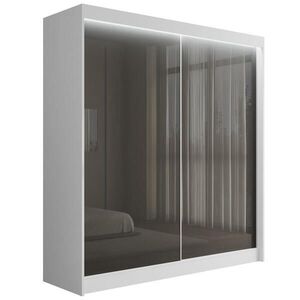 ALTDECOR ŠATNÍ SKŘÍŇ PEKA s LED – 200 cm – bílá|šedá obraz