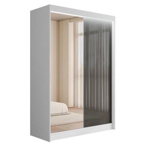 ALTDECOR ŠATNÍ SKŘÍŇ VESLI s LED – 150 cm – bílá|šedá obraz