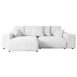 ALTDECOR ROHOVÁ SEDACÍ SOUPRAVA s otomanem vlevo ESKAR-L 266x176x72 bílá buklé obraz