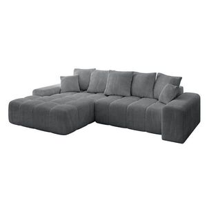 ALTDECOR ROHOVÁ SEDACÍ SOUPRAVA s otomanem vlevo ENSI-L – 267 × 164 × 69 cm, tmavě šedá obraz